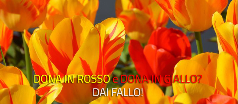 dona in rosso e dona in giallo